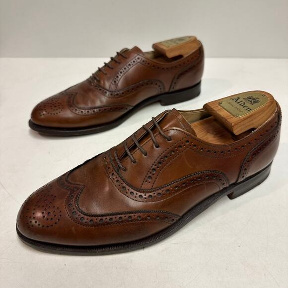 VERY GOOD Cole Haan Oxford Wingtip Cap Toe Bal Brogue Brown Made in USA 9 main image 12